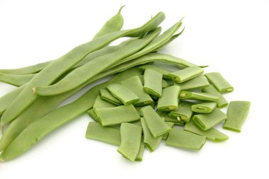 Green Beans isolated on white clipart