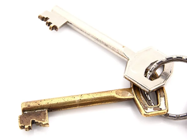 Keys on white — Stock Photo, Image