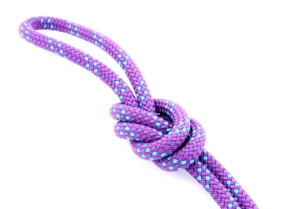 Скелелазіння мотузка з вузлом Стокове Фото