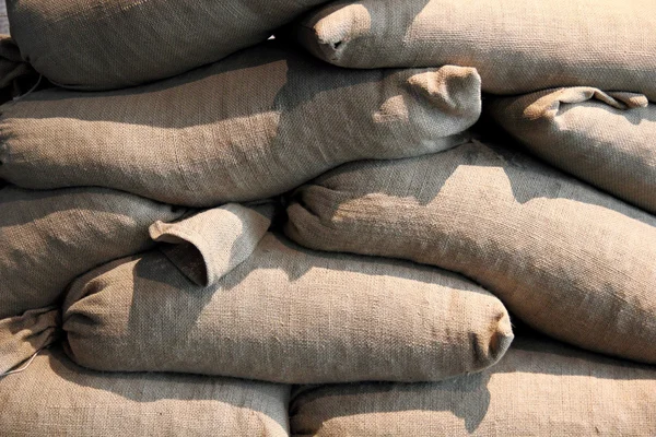 Kum torbası duvar — Stok fotoğraf