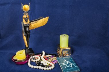 Tarot Reader with Candles clipart