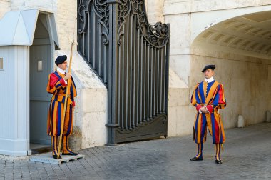 Swiss Guard at Vatican clipart