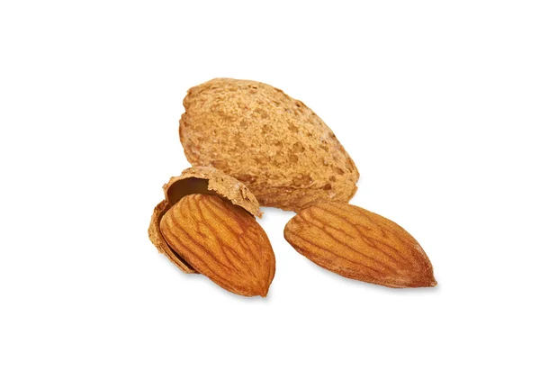Три миндальных ореха — стоковое фото