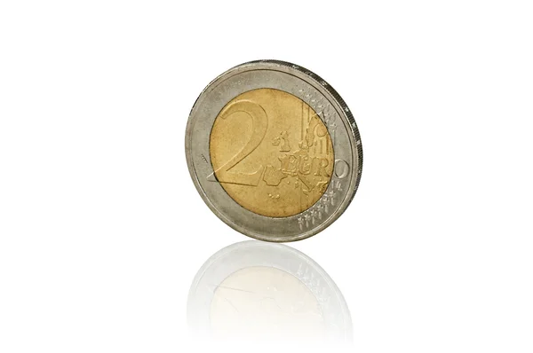 Dwie monety euro — Zdjęcie stockowe