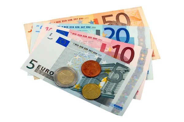 Euro Banknotes And Coins — Stock Photo, Image