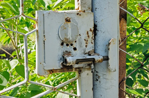 Locked Rural Gate — Stock Photo, Image