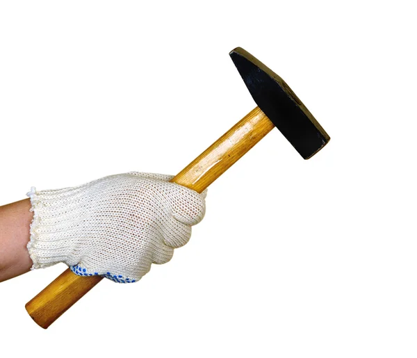 Hammer in de hand — Stockfoto
