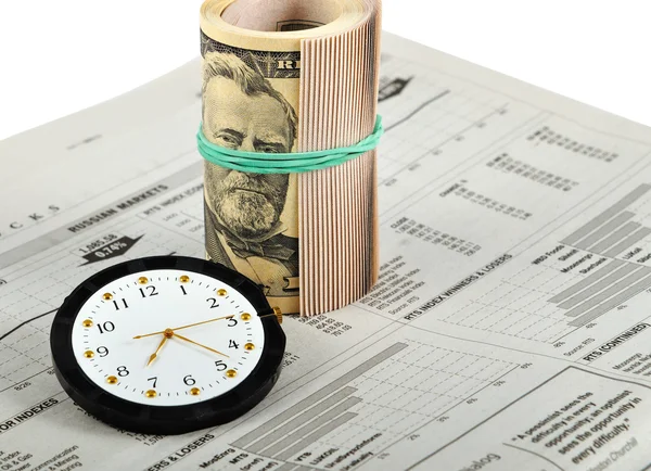 News, Time And Money — Stock Photo, Image