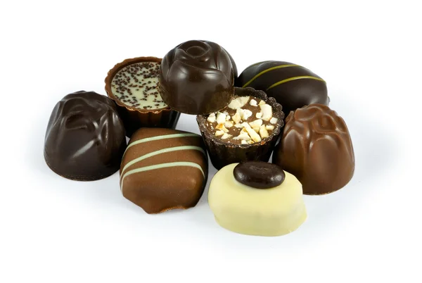 Bonbons aus süßer Schokolade — Stockfoto
