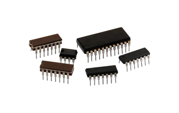 Microchips de computador — Fotografia de Stock
