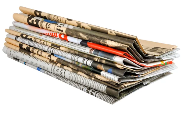 Pila de periódicos — Foto de Stock