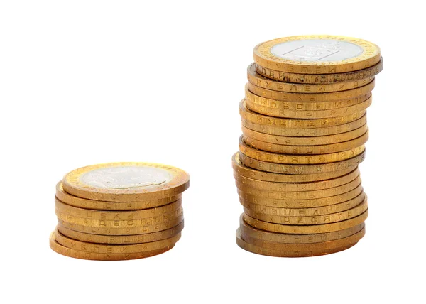 Stosy monet — Zdjęcie stockowe