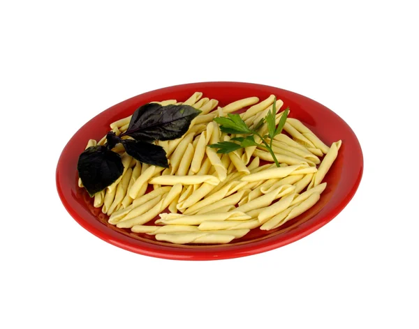 Spaghetti, prezzemolo e basilico — Foto Stock