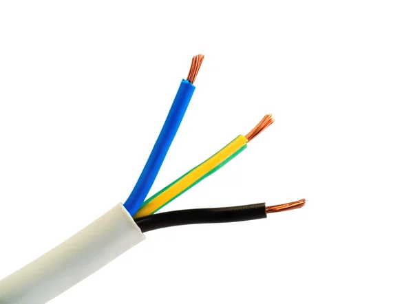 Elektrische stroom kabel draden Stockfoto