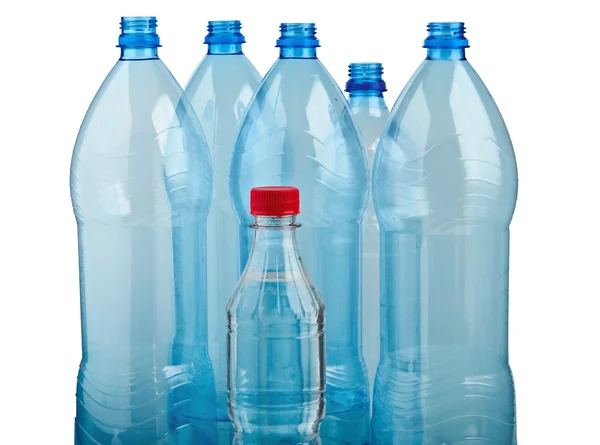 Bottiglie di plastica Fotografia Stock