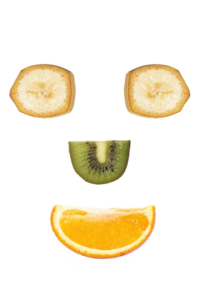 Fruta rosto sorridente — Fotografia de Stock