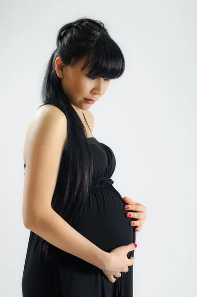 Asijské těhotná — Stock fotografie