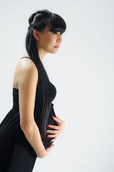Azjatyckie w ciąży — Zdjęcie stockowe