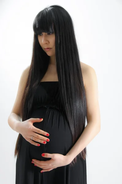 Asiatisk gravid - Stock-foto