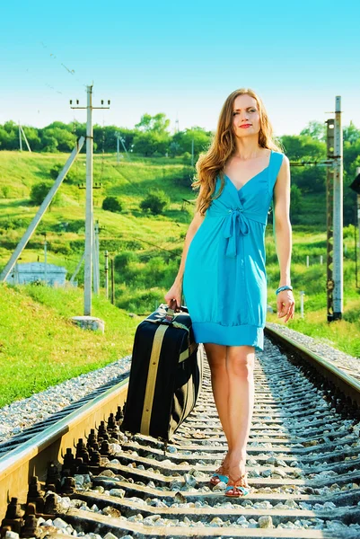 Järnvägen promenad — Stockfoto
