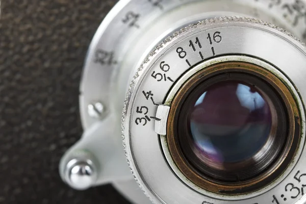 stock image Lens of old camera