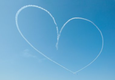 Heart in sky (made by aerobatic planes) clipart