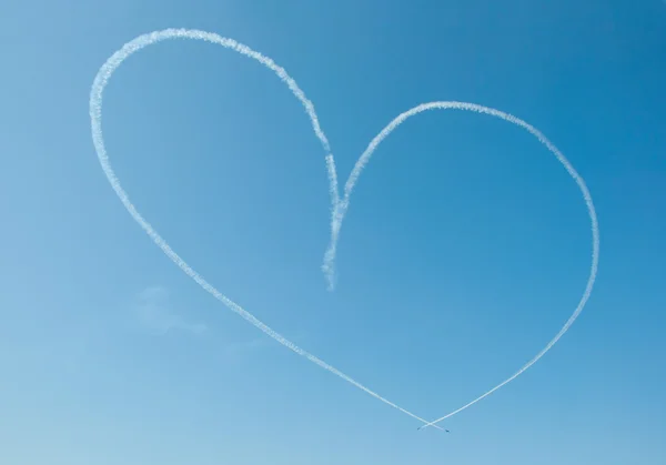 stock image Heart in sky (made by aerobatic planes)