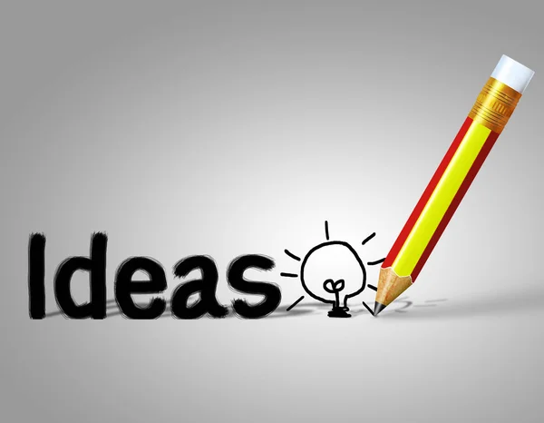 Pencil and idea — Stock Photo, Image