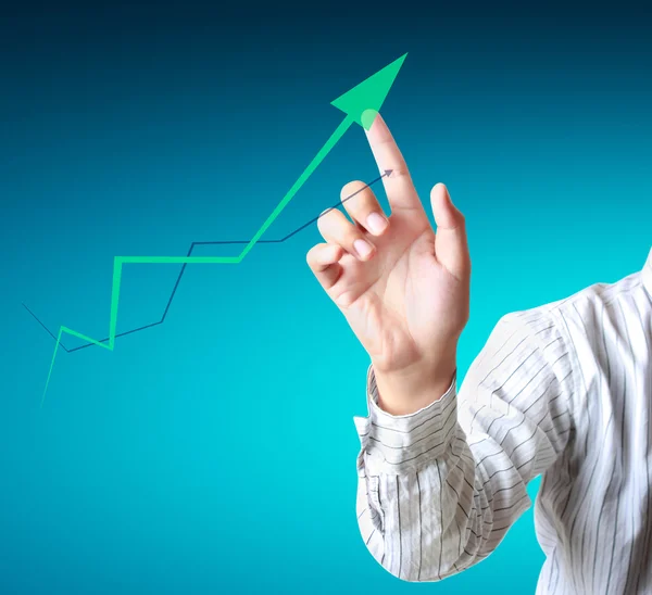 Pointing graph — Stock Photo, Image