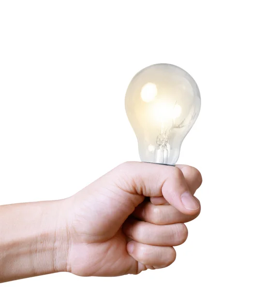 stock image Light bulb in hand