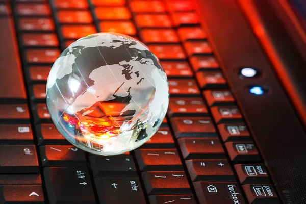 stock image Globe on keyboard