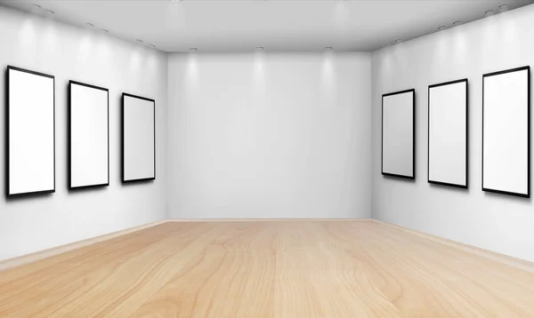 Empty frames on wall — Stock Photo, Image