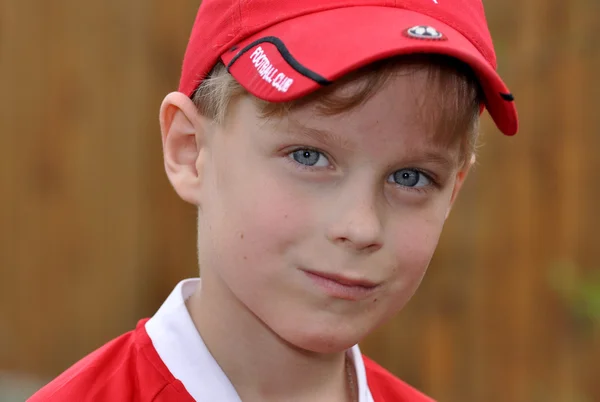帽子の少年のポートレート — ストック写真