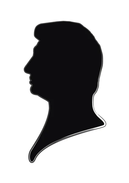 stock vector Human face in profile