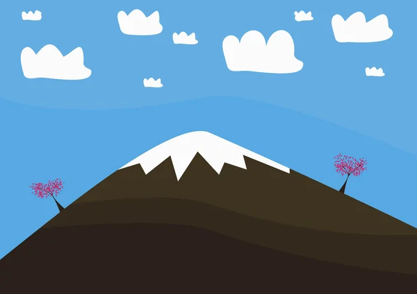 kar pik ile dağ manzarası