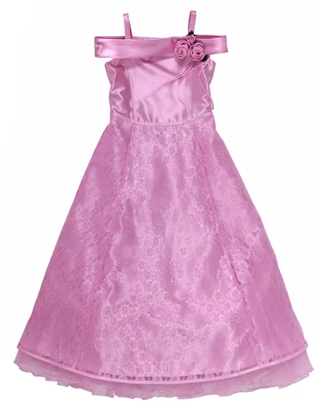 Рожевий мереживній сукні — стокове фото
