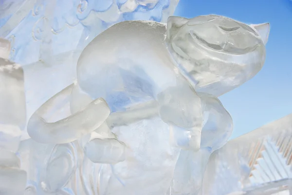 Noel buz heykeli — Stok fotoğraf