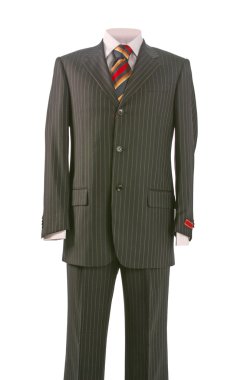 Man suit jacket and strip tie clipart