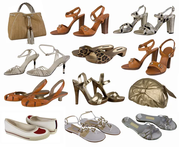 Kleur schoenen collectie — Stockfoto