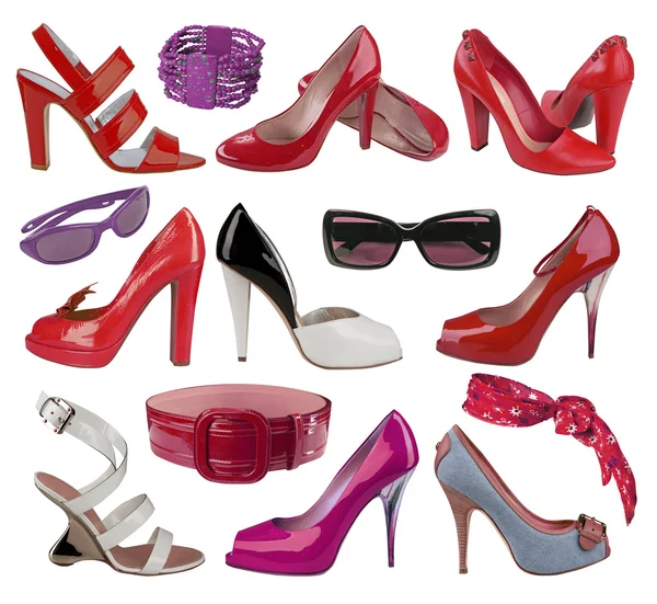 Color shoes collection — Stock Photo, Image