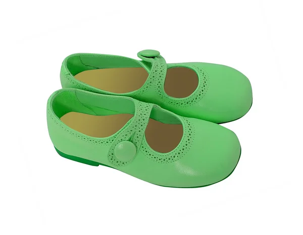 Grønne sko – stockfoto