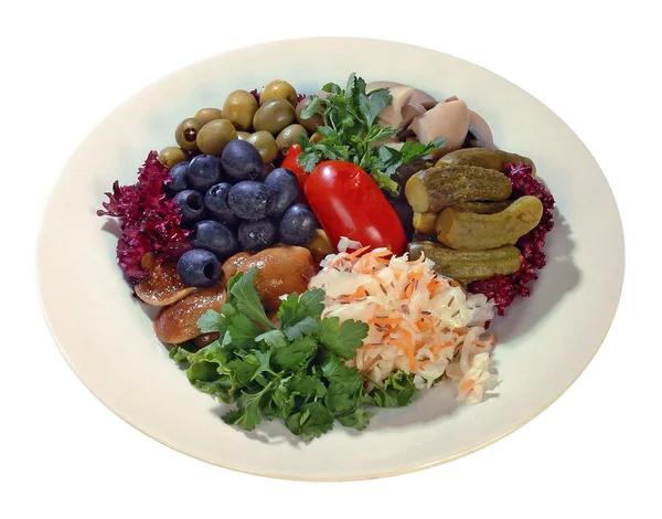 Warzywa, oliwki, pietruszka, kapusta — Zdjęcie stockowe