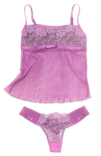 粉红色的蕾丝胸罩和内裤 — 图库照片