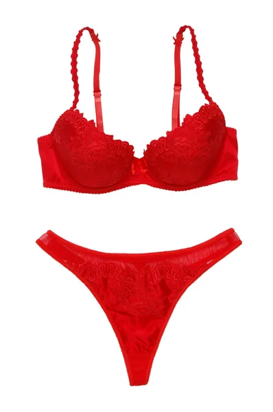 Brassiere and panty isolated with clipping paths — Stock Photo, Image
