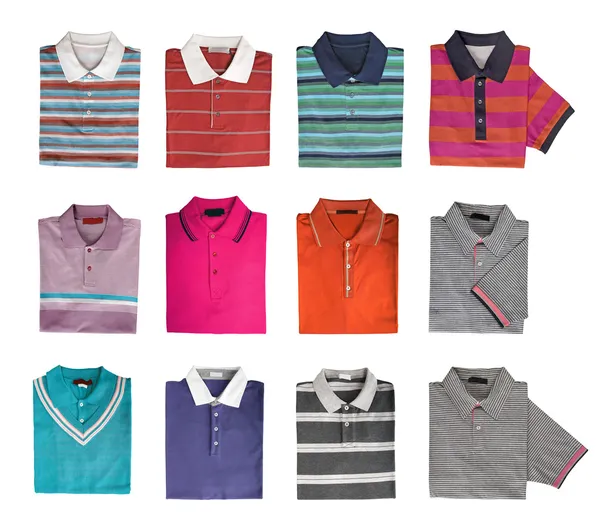 Kolekce barevné tričko — Stock fotografie
