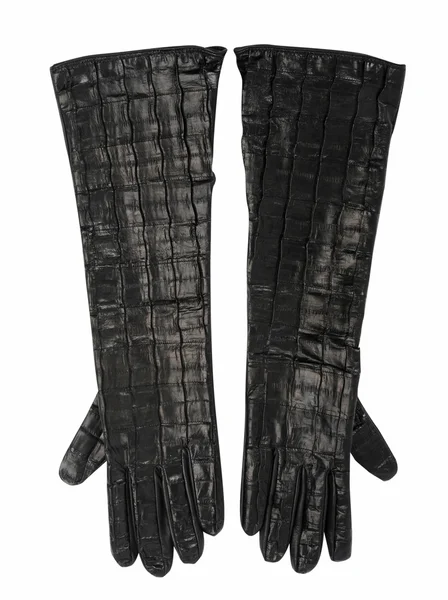 Black gloves isolated on white background — Stock Photo, Image