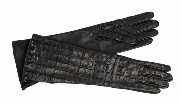 Black gloves isolated on white background — Stock Photo, Image