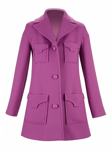 Žena růžový kabát — Stock fotografie