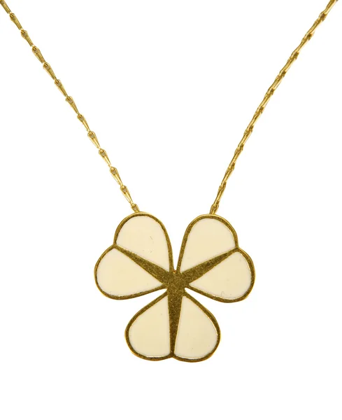 Golden flowers necklace — Stock Photo, Image