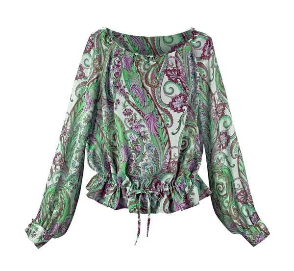 Зеленые цветы блузка — стоковое фото